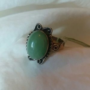 (ON HOLD ) DO NOT BUY Jade Silver Ring Size 7.5 8
